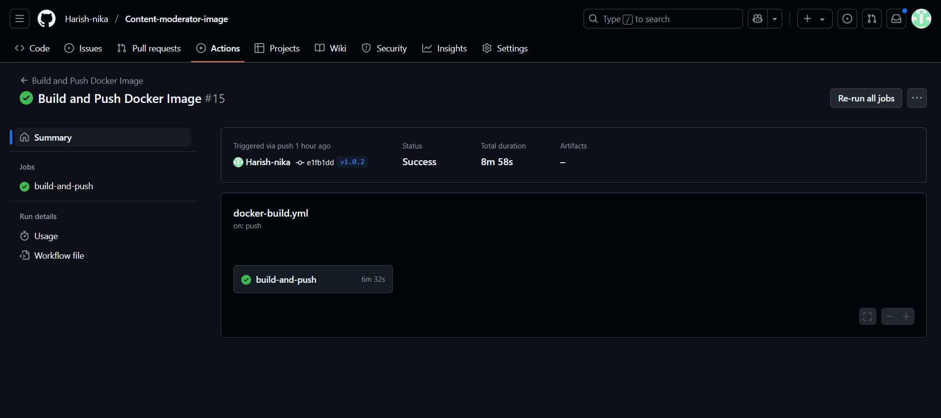 GitHub Actions build workflow step 1