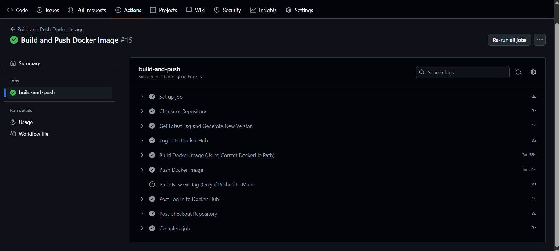 GitHub Actions build workflow step 2