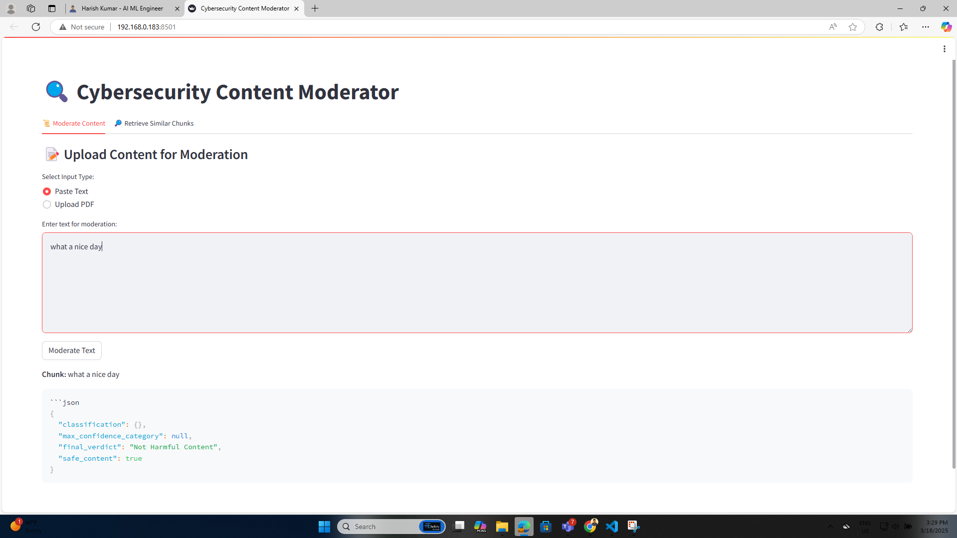 Streamlit UI text input