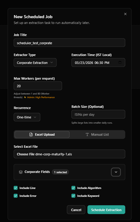Job Scheduler Configure