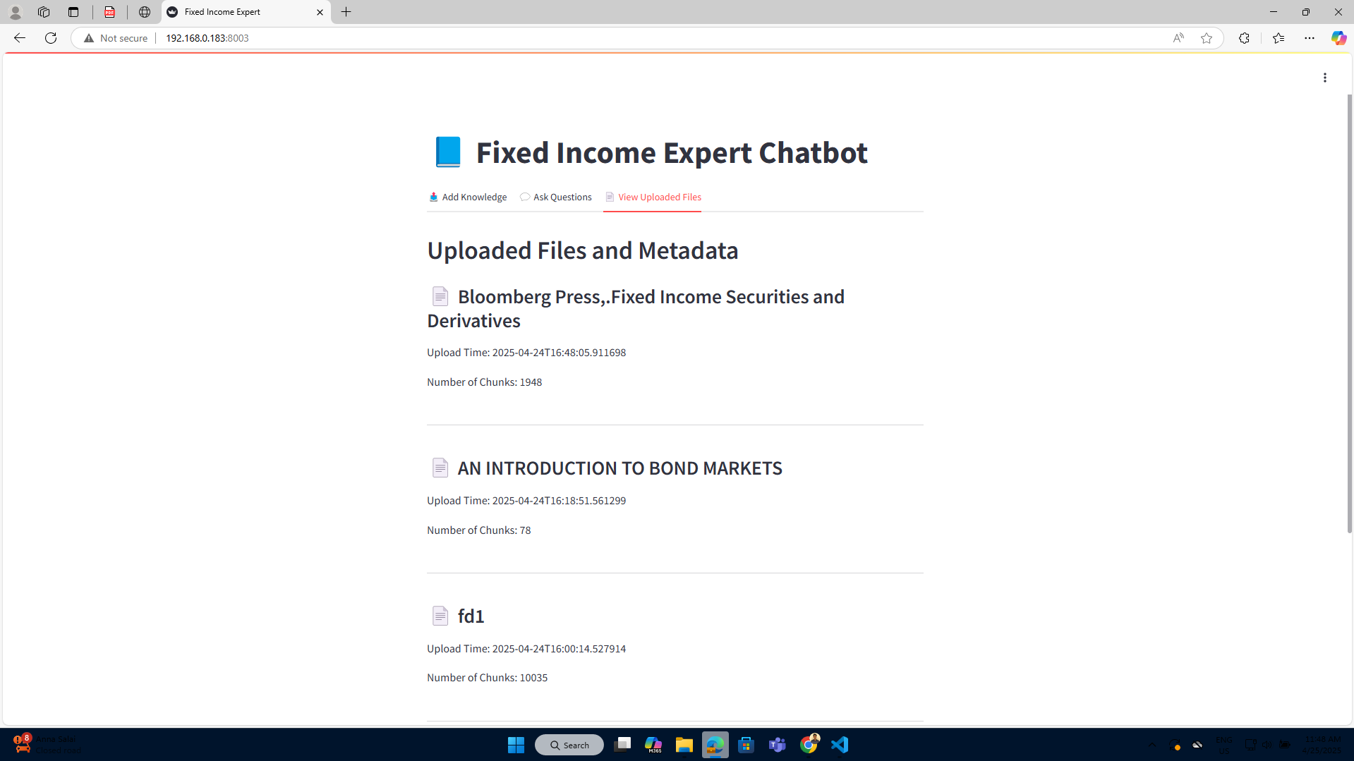 Streamlit — metadata index and embed view